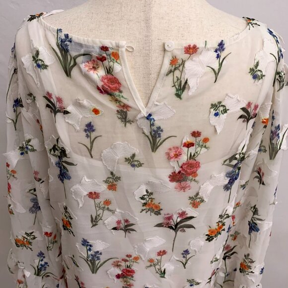For Cynthia Bell Sleeve Floral Top size large - Picture 7 of 10
